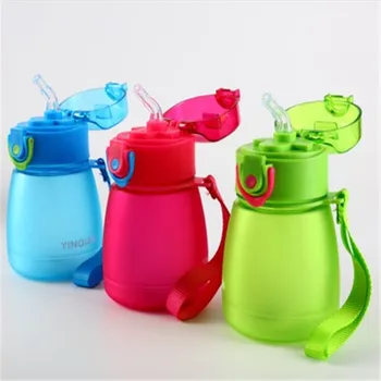 

Cute Baby Feeding Cup With Straw Children Learn Feeding Drinking Bottle With Handle Kids Training Cup Baby Drinking Bottle