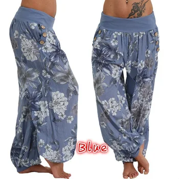 

Palazzo Pants Time-limited Rushed Pants Women New Arrival Mid Pantalon Mujer Free Shipping 2020 Loose Printed Casual Trousers