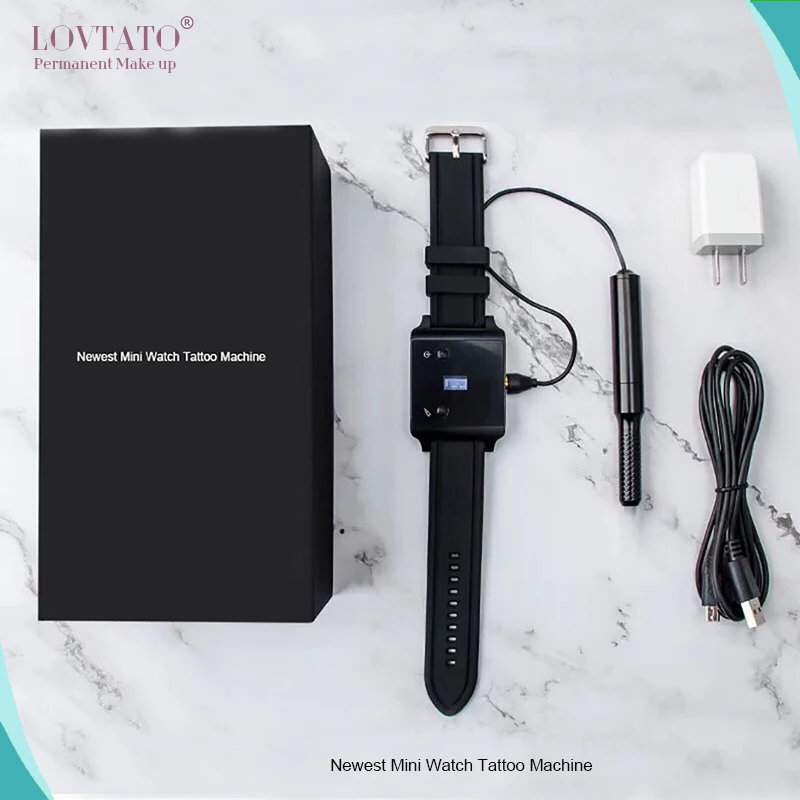 Newest Mini Watch tattoo machines Digital permanent makeup machine maquina de tatuagem Eyebrow lip tattoos guns 3D rotary pen