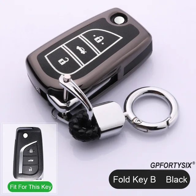 Zinc Alloy Luminous Car Remote Key Fob Shell Cover Case For Toyota
