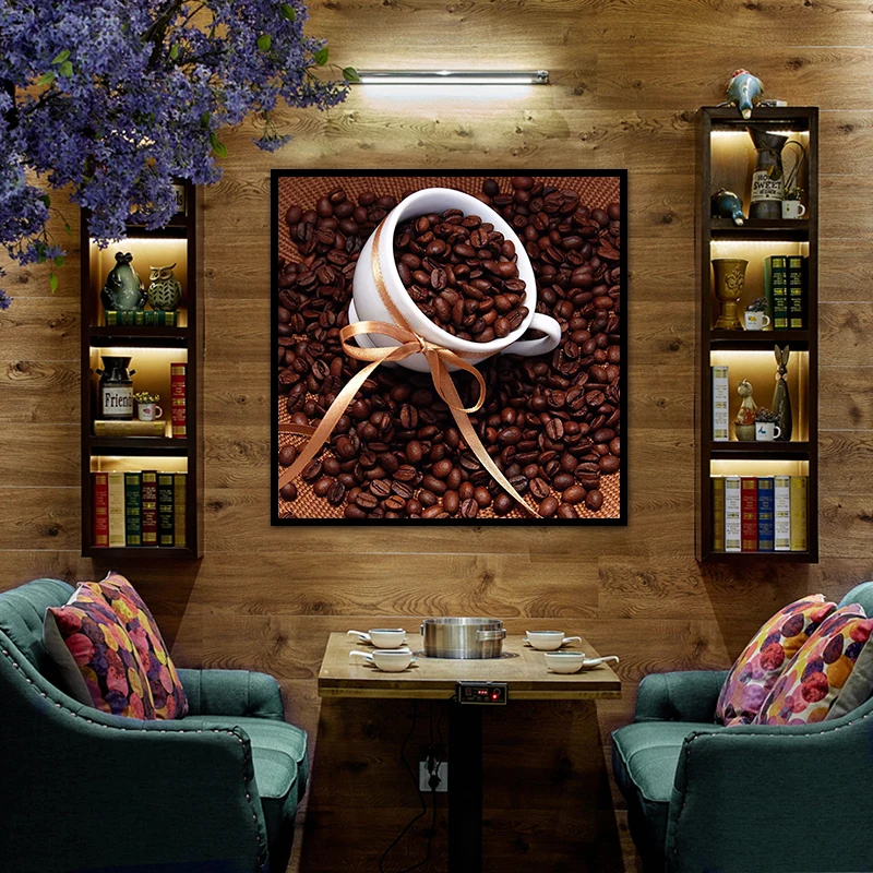 

DIY Diamond Painting Crystal Cross Stitch Kit Mosaic Full 5d Diamond Decorative Paintings Diamond Embroidery Coffee Cup