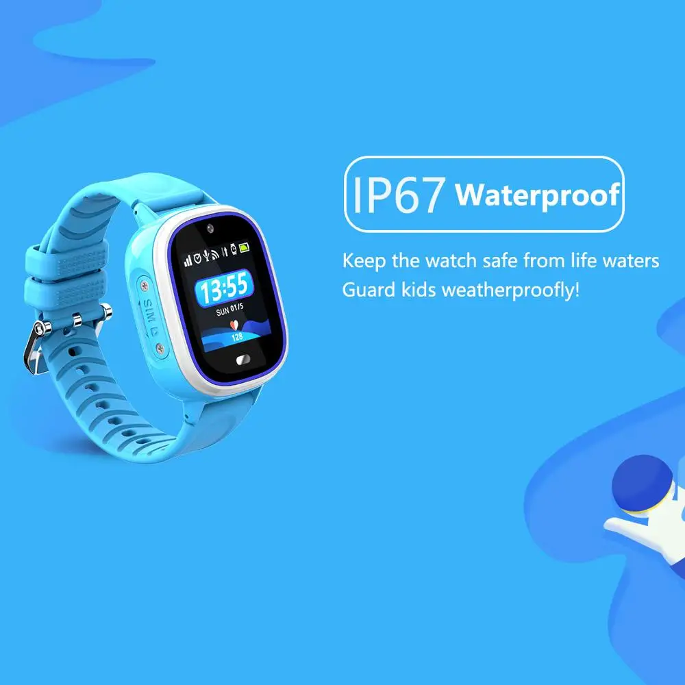 Gps Детские Смарт часы Анти потери с Wi Fi сенсорный экран IP67 водонепроницаемый SOS