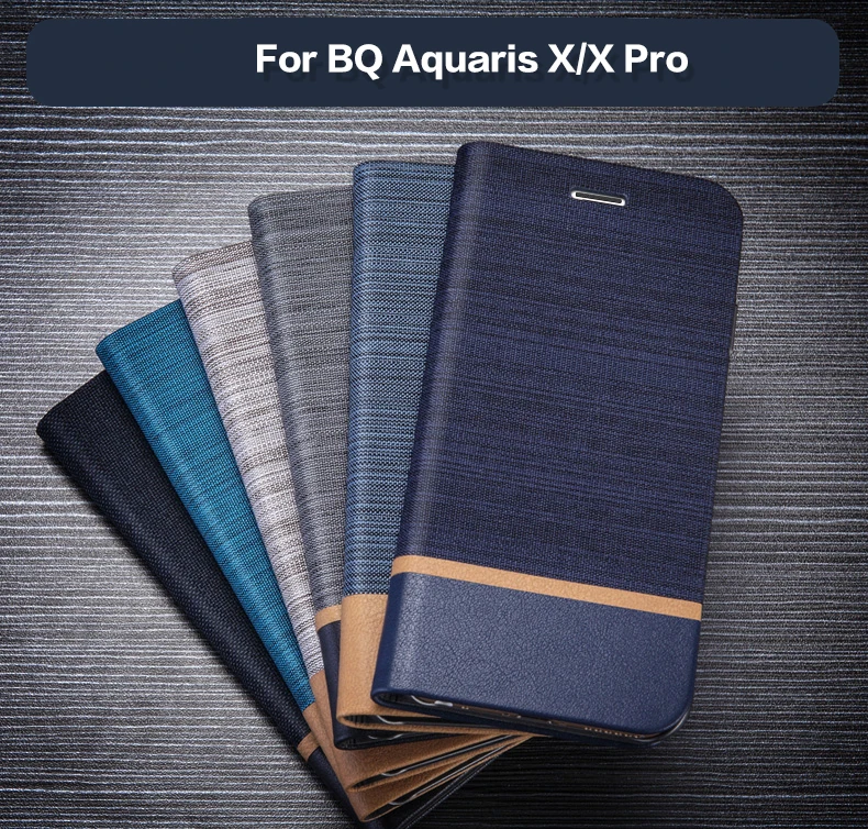 Деловой чехол из искусственной кожи для BQ Aquaris X чехол-книжка мягкий силиконовый