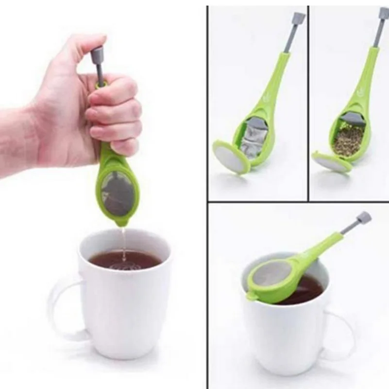 

Tea Infuser Built-in plunger Healthy Intense Flavor Reusable Tea bag Plastic Tea&Coffee Strainer Measure Swirl Steep Stir&Press