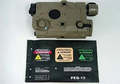 Тактический PEQ 15 страйкбол RIS Чехол Батарея Box Tan для AEG Стандартный An peq 15 RIS Вивер Рейл