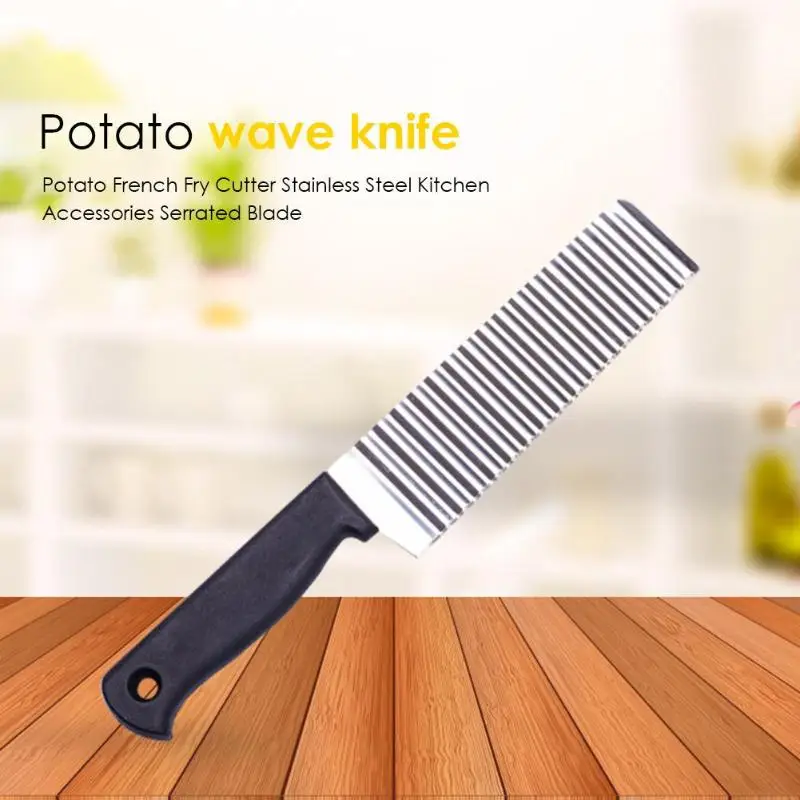 Potato French Fry Cutter Stainless Steel Carrot Blade Slicer Vegetable Fruits Slicer Wave Knife Chopper Kitchen Tools Supplier