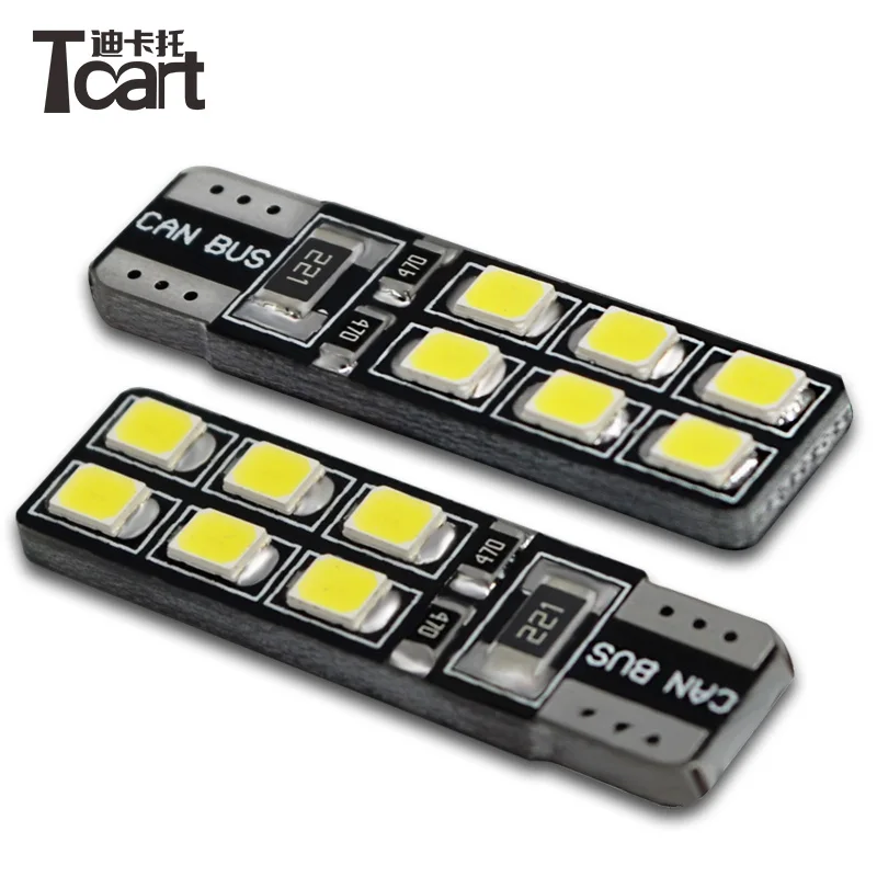 Tcart 4 шт. автомобиля светодиодный CANBUS для Hyundai solaris акцент i30 ix35 i20 sonata T10 W5W 2835 12smd