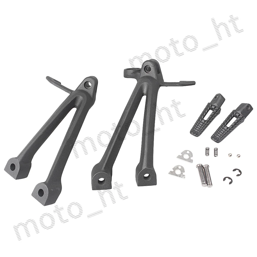 Aluminum Alloy Passenger Rear Foot Pegs Footrest Brackets for Suzuki GSXR 600 750 K8 2008 2009