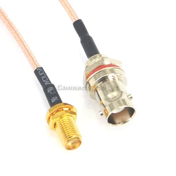 

(10 pieces/lot)Extension cable SMA female to BNC female bulkhead O-ring connector pigtail cable RG316 15CM