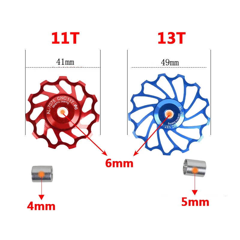 1 шт. велосипедный керамический s задний переключатель 11 T/13 T MTB части велосипеда керамический подшипник Jockey шкив колеса Задний переключатель