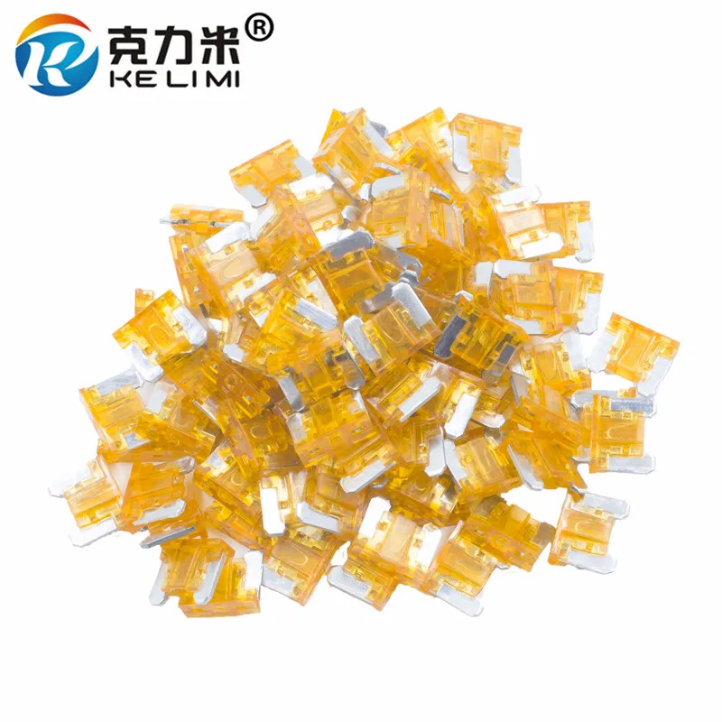 20 Pcs 5A 7.5A 10A 15A 20A 25A 30A Amp Low profile Mini Fuses for Car Truck Automotive Fuse Accessories Blade