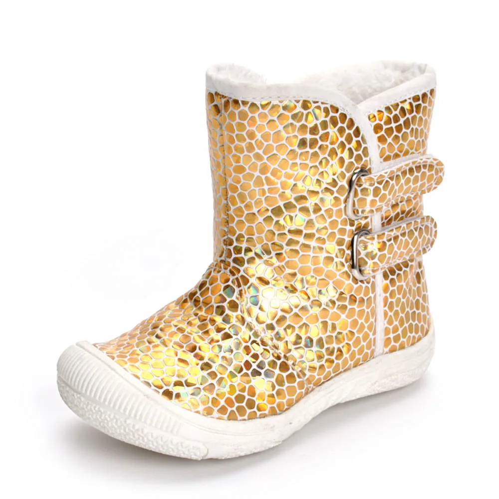 Fashion girls winter boots Toddler Newborn Baby Boy Girl Gold Leopard