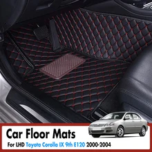 Водонепроницаемые прочные ковры автомобильные аксессуары для интерьера LHD автомобильные коврики для Toyota Corolla IX 9th E120 2000 2001 2002 2003 2004