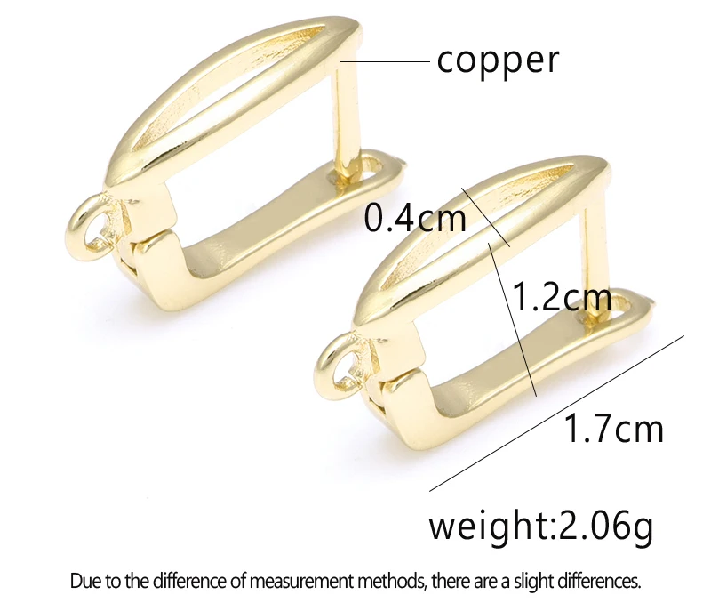 1 пара серьги ювелирных изделий Медь с клипсами Дурной глаз Форма цвета: золотистый, серебристый DIY крючки для сережек ювелирных изделий оптом