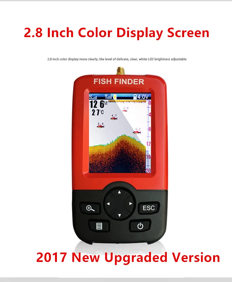 اللاسلكية صياد السمك صدى أسلم للماء Fishfinder ل xj01 صياد السمك الجسم دون استشعار