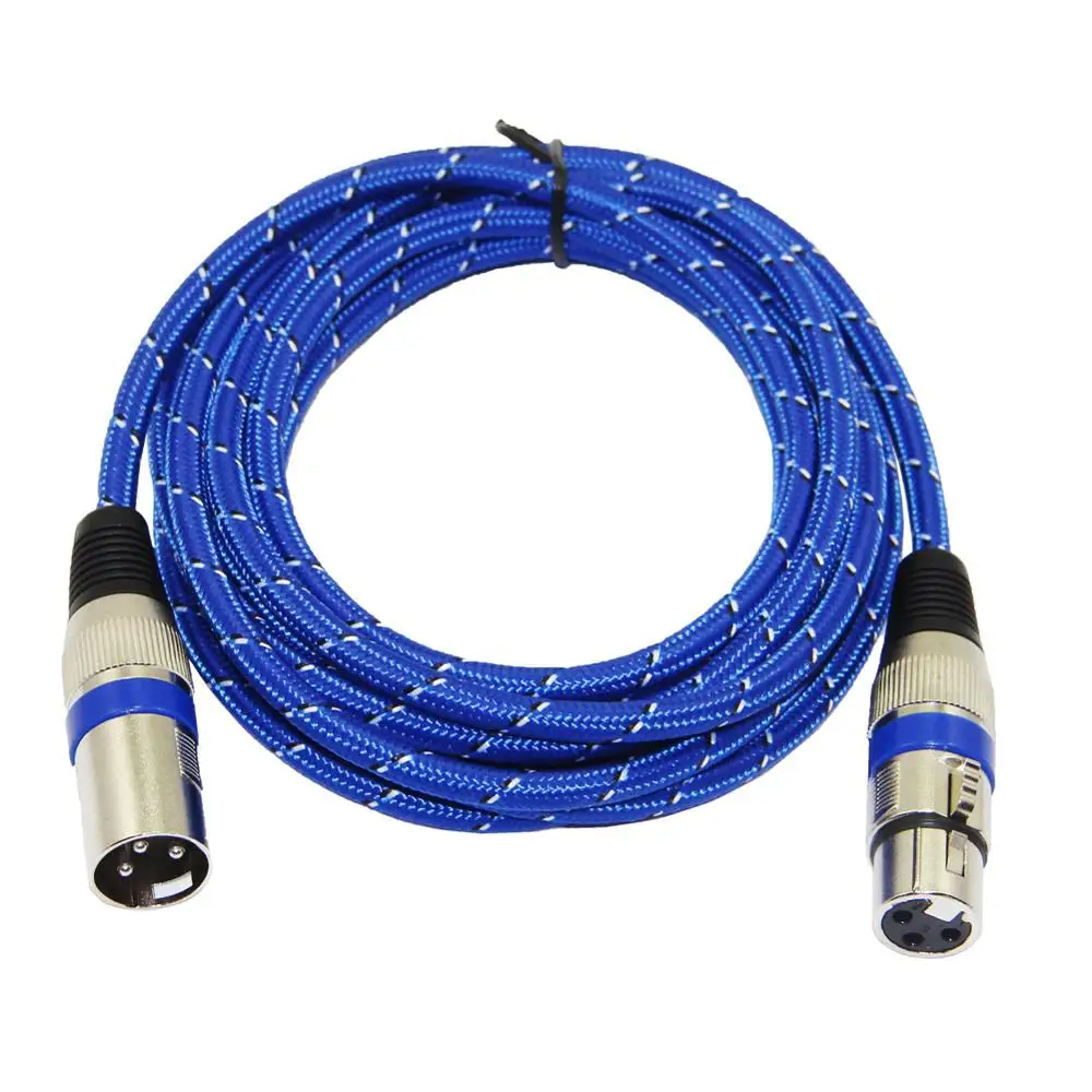 Lballist 3Pin jack нейлоновый плетеный кабель XLR удлинитель для микрофона 1 м 8 3 5 10 15 20
