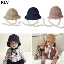 Детская шляпа с кружевным ремешком, детский тент, солнцезащитная Кепка для девочек, рыбацкие шляпы, реквизит для фотосессии, аксессуары, милая форма, украшение