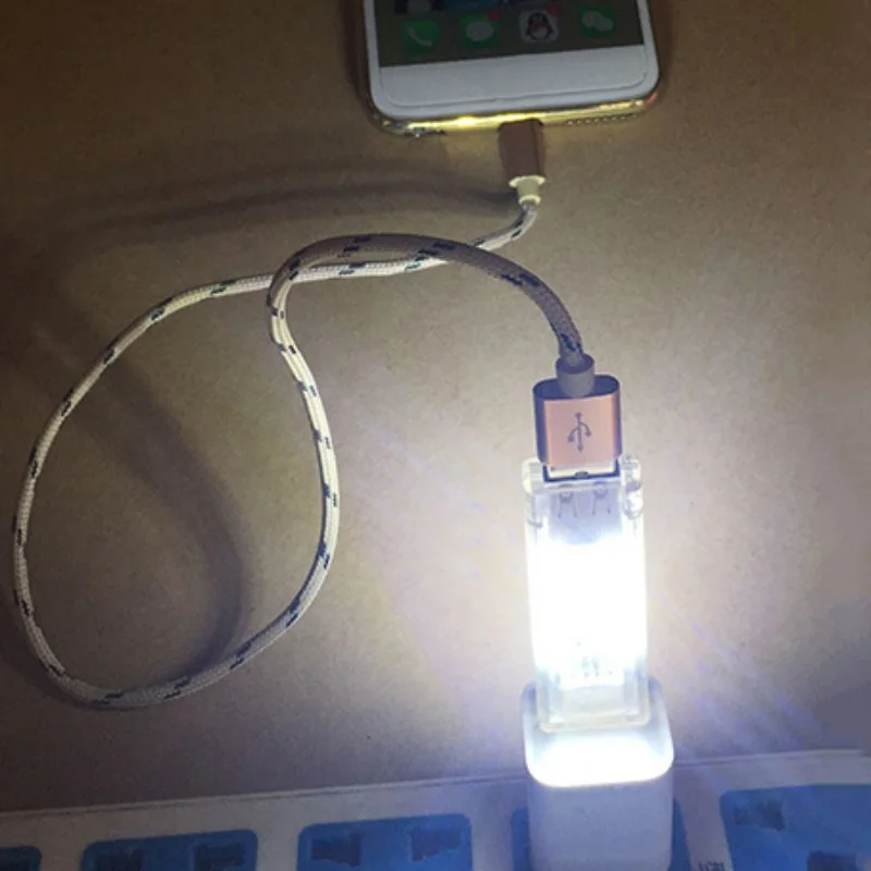 

Mini LED Camping Flashlight Mobile Power USB LED Lamp DC5V Computer Portable Night USB Gadget Lighting For PC Laptop New