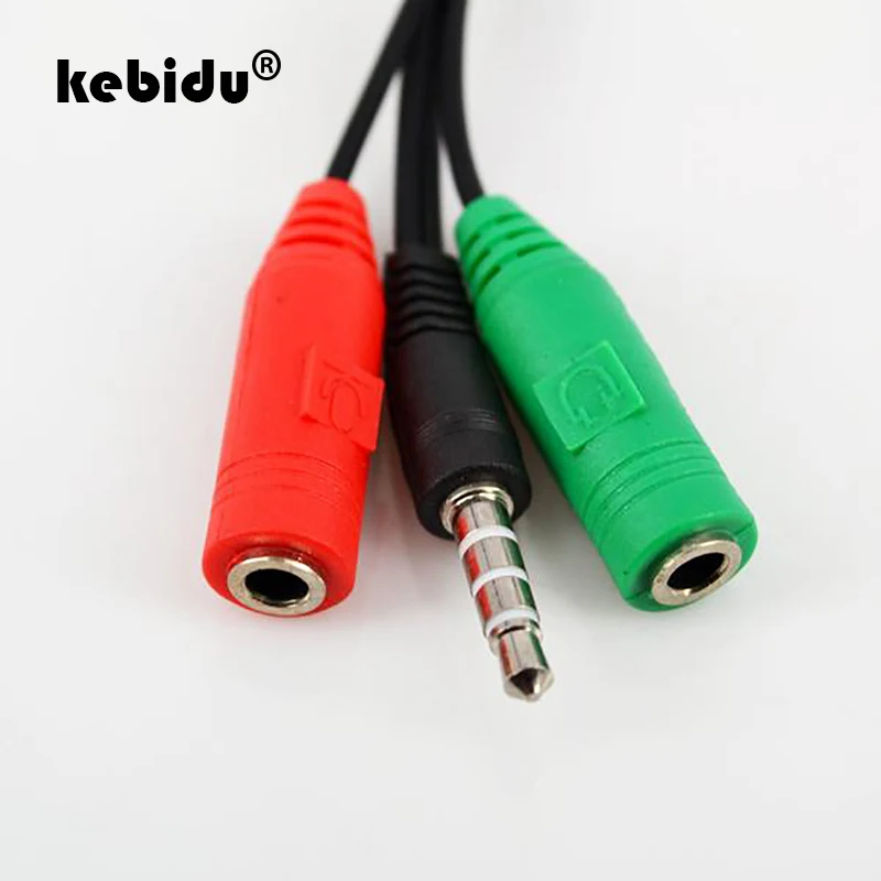 Kebidu 3 5 мм адаптер-конвертер для смартфона от 1 до 2 аудио + микрофон наушники