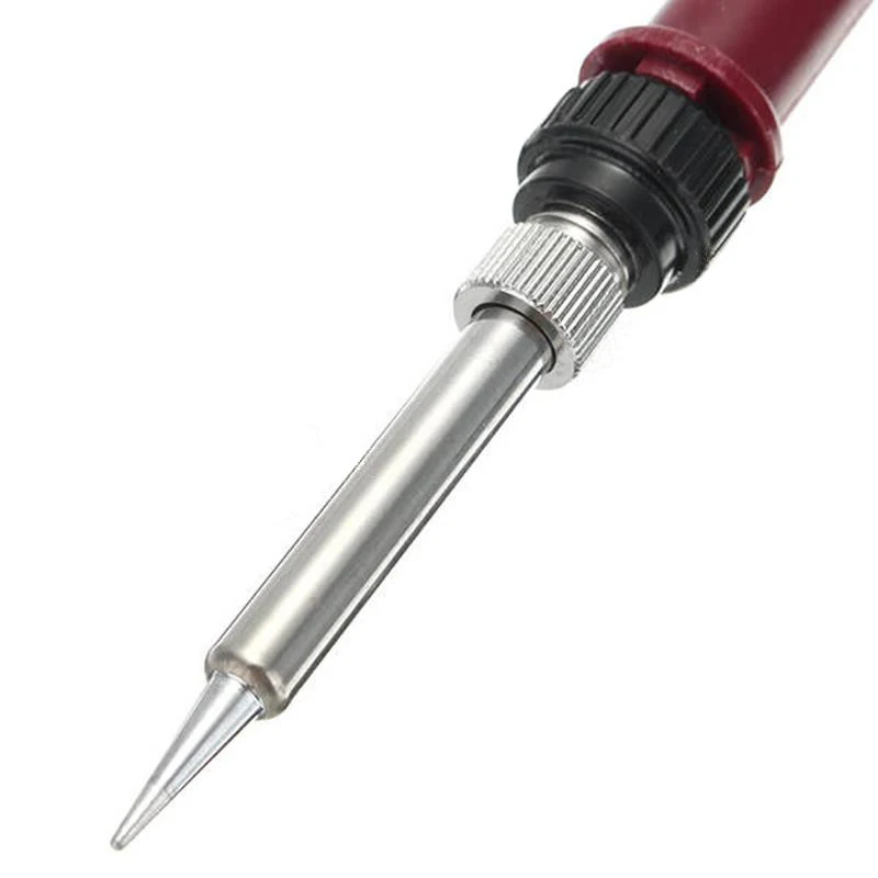 

NEW 936H 80W 220V LCD Digital Thermostat Adjustable Lead Free Electric Soldering Iron Mini Soldering Station EU Plug(Red)