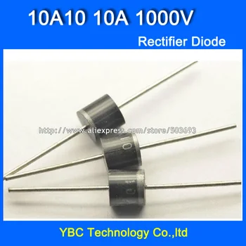 

50pcs/lot 10A10 10A/1000V Rectifier Diode Big Power and Long Pins