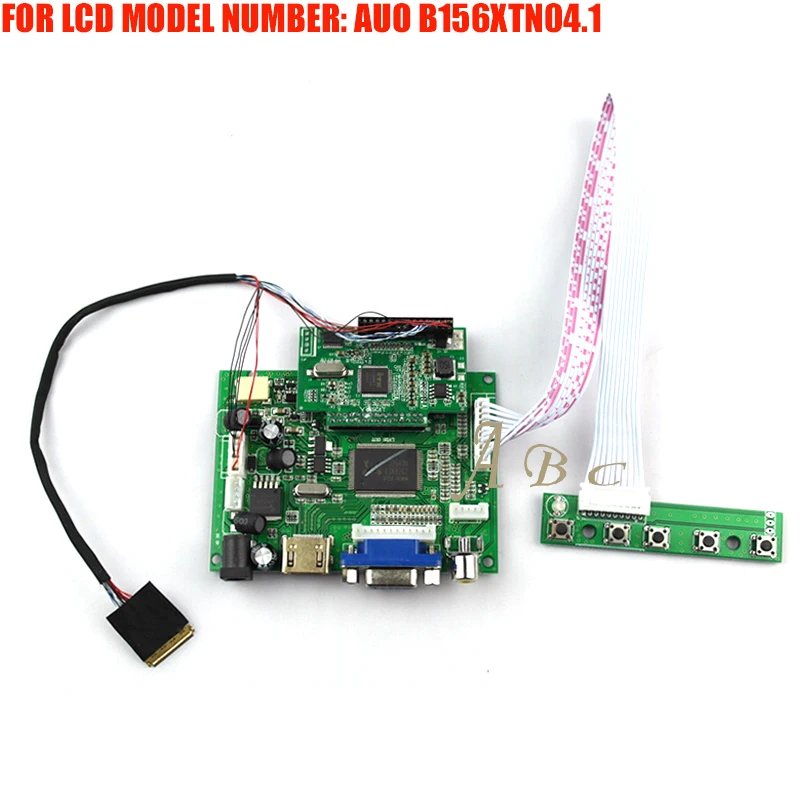 HDMI VGA 2AV LVDS Controller Board Module DIY Kit for AUO B156XTN04.1 15.6" 1366X768 30Pin EDP 1 Lane LED TFT LCD Display Panel |