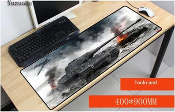 

Yuzuoan 900*400*3mm World of Tanks Print Large Locking Edge Rubber Mousepads Mice Mat Computer Gaming keyboard Mouse Pad As Gift