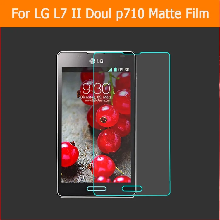 

3pcs/1lot Single Card anti-glare matte film For LG L7 II P710 P713 P714 4.3" front matte screen protector films with clean cloth