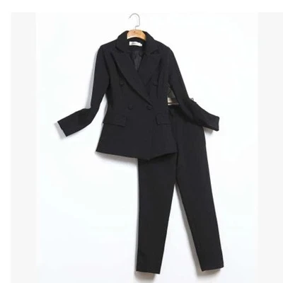 2017 Spring and Autumn autumn and winter OL small suit jacket + pants casual suit professional suit women fashion two sets
