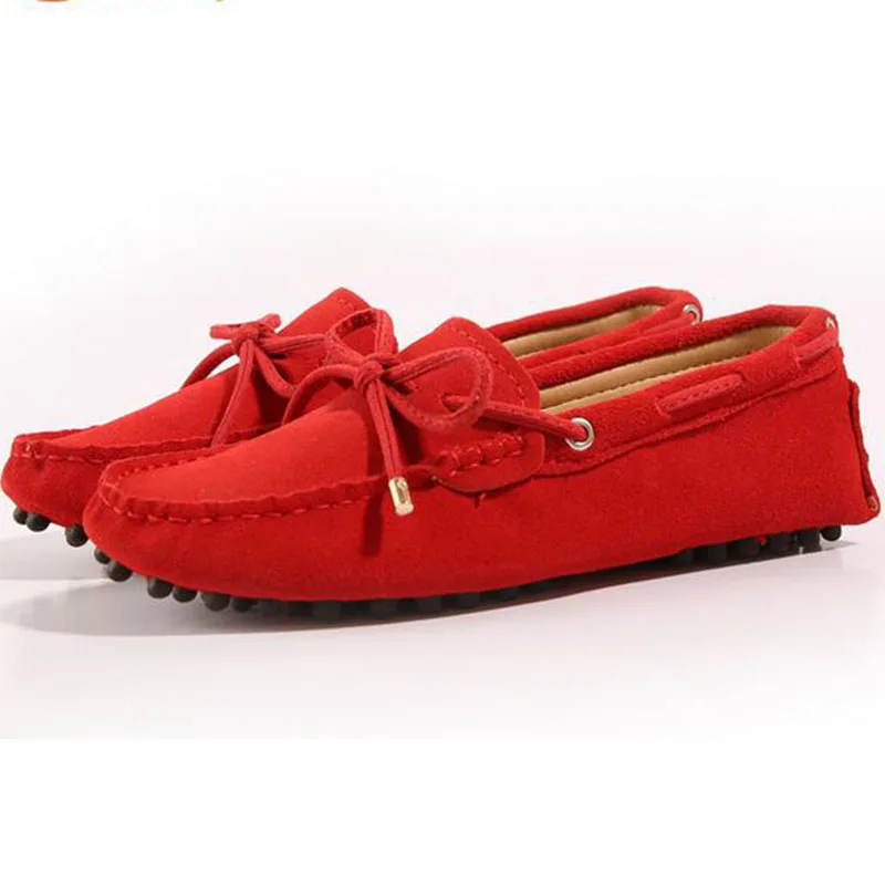 font b Woman b font Designer Creepers Genuine Leather Big Size Flat Shoes Round Toe