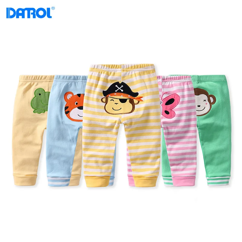 

DANROL Children's cotton pants Kids cartoon embroidered PP pants baby soft pants