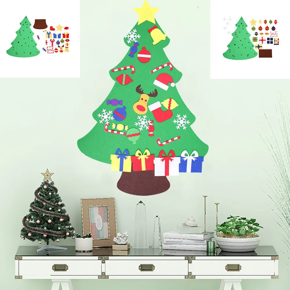 DIY трехмерная ткань Рождественская елка большой Рождественский висячий подарок