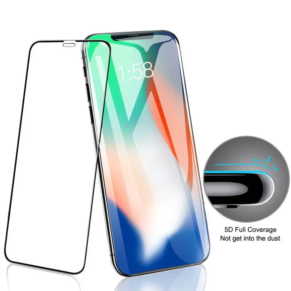 

For iPhoneX 9D Tempered Glass Film Explosion Proof Anti Oil Screen Protective Guard Full Cover Screen Protector
