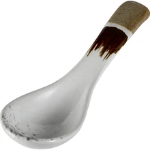 

5Pcs Home Practical Dessert Soup Spoon Scoops Sugar Cooking Tool Long Handle Ladle Honey Coffee & Tea Ceramics Spoon LY421