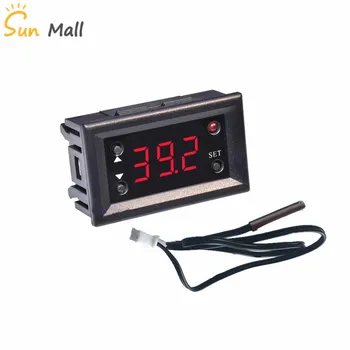

W1218 DC 12V LED Digital Thermostat Temperature Controller Regulator Thermometer Monitor Red/Blue Display for Incubator