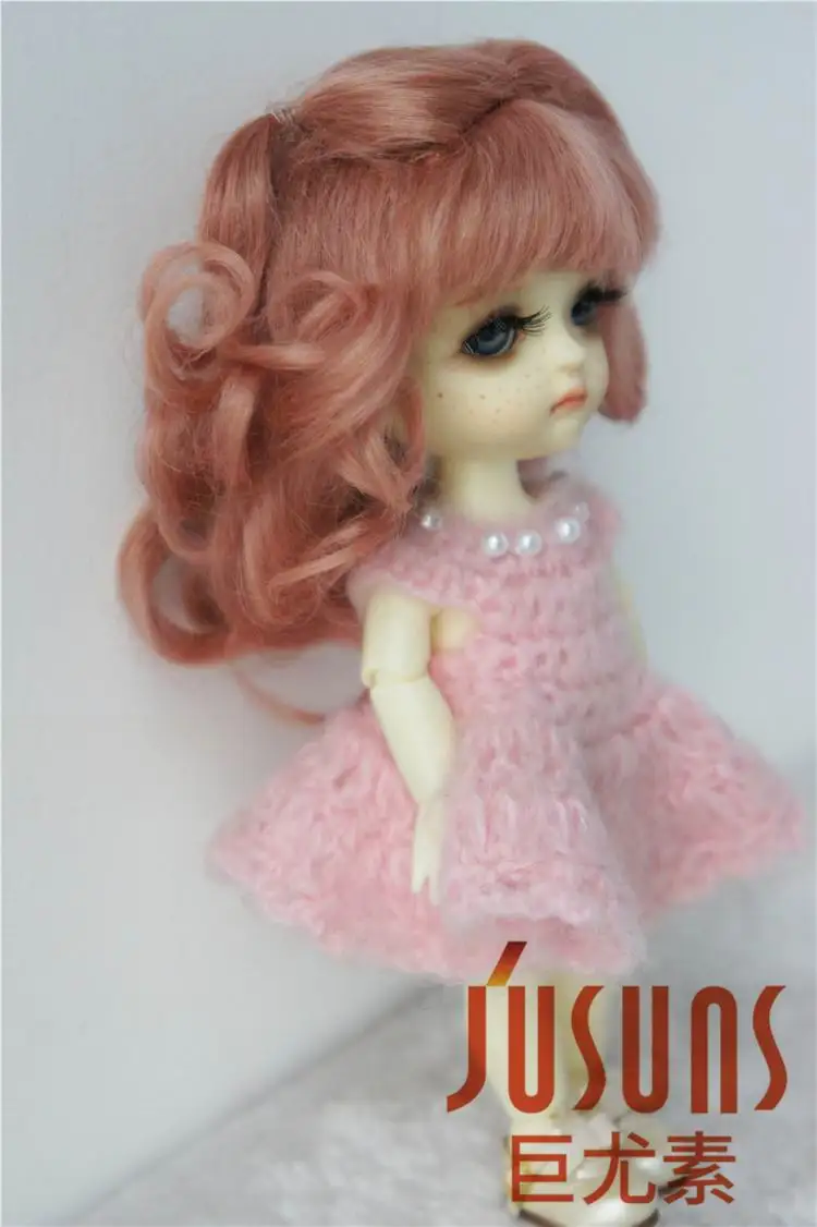 JD242 1/8 1/12 парик для куклы мохеровый милый ребенок курчавый BJD мохеровые парики Размер 4-5 дюймов 5-6 дюймов аксессуары для кукол