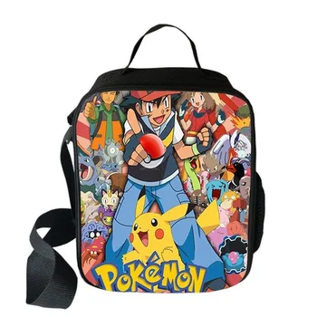 

Pokemon Haunter Eevee Cooler Lunch Bag Cartoon Girls Portable Thermal Food Picnic Bags for School Kids Boys Lunch Box Tote