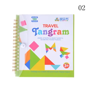 

3 Types Tangram Puzzle Jigsaw Montessori Magnetic Educational Toy Puzzles For Children Brain Human Birthday Gifts