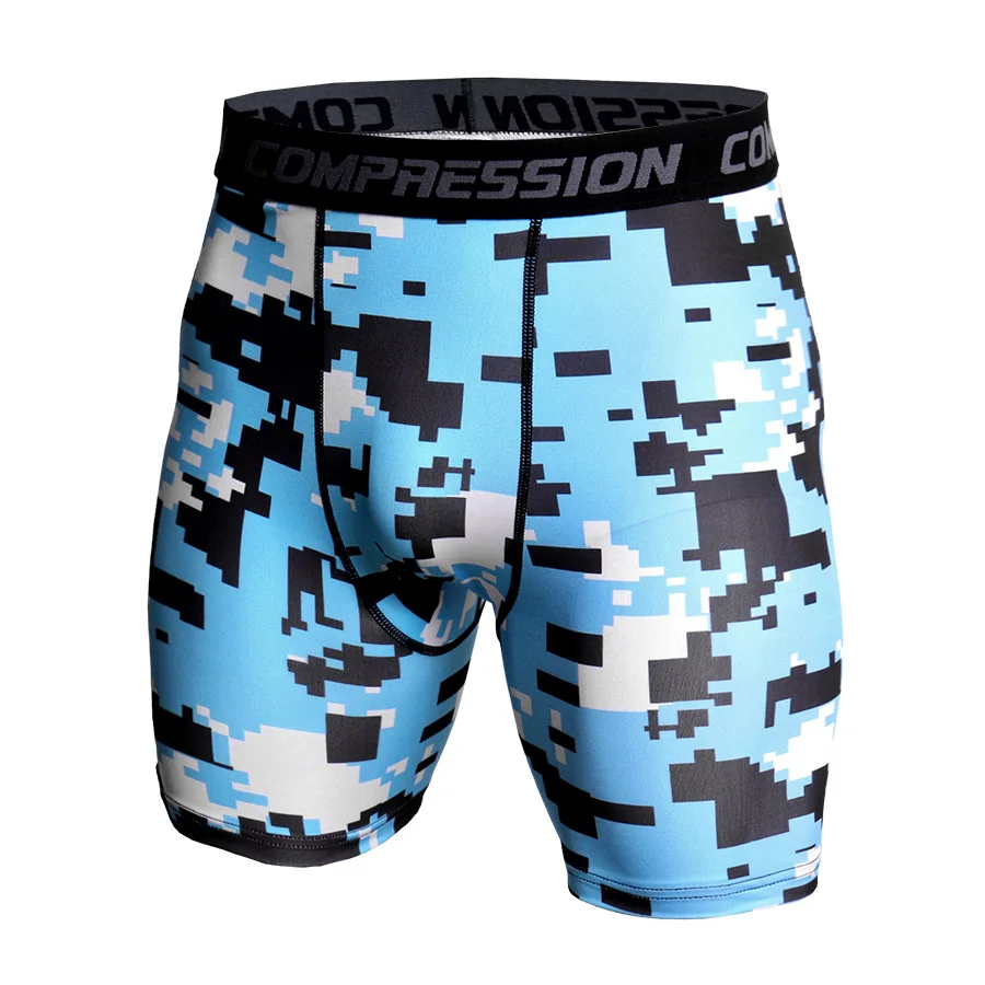 Men Compression Under Layer Short Pants Fashion 3D Print Camouflage Athletic Tights Shorts Bottoms Skinny Shorts Men Bottom casual shorts Casual Shorts