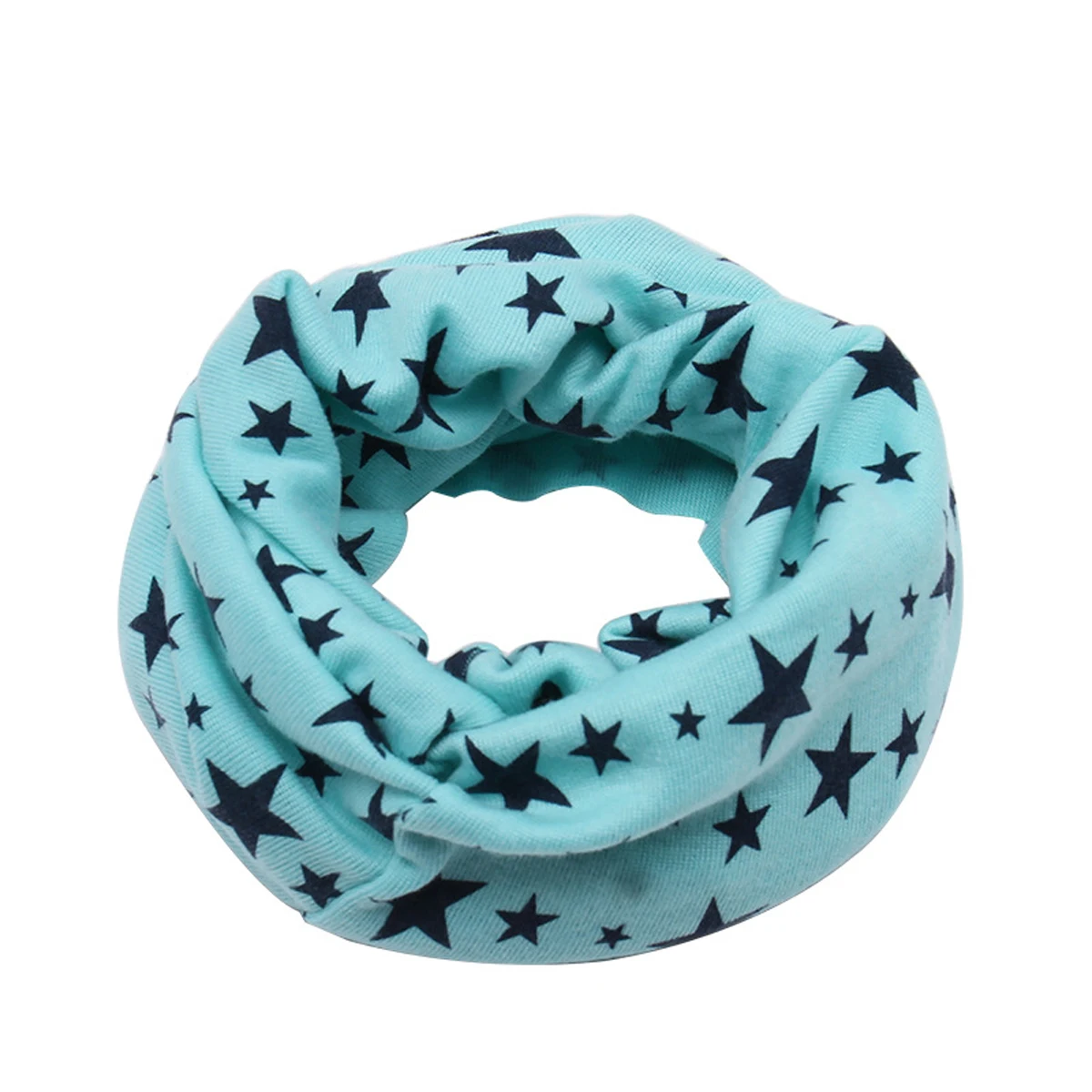 Повседневный теплый хлопковый шарф с ветровым стеклом для новорожденных мальчиков и девочек, зимняя шаль, шарф с кольцом на шею и звездами