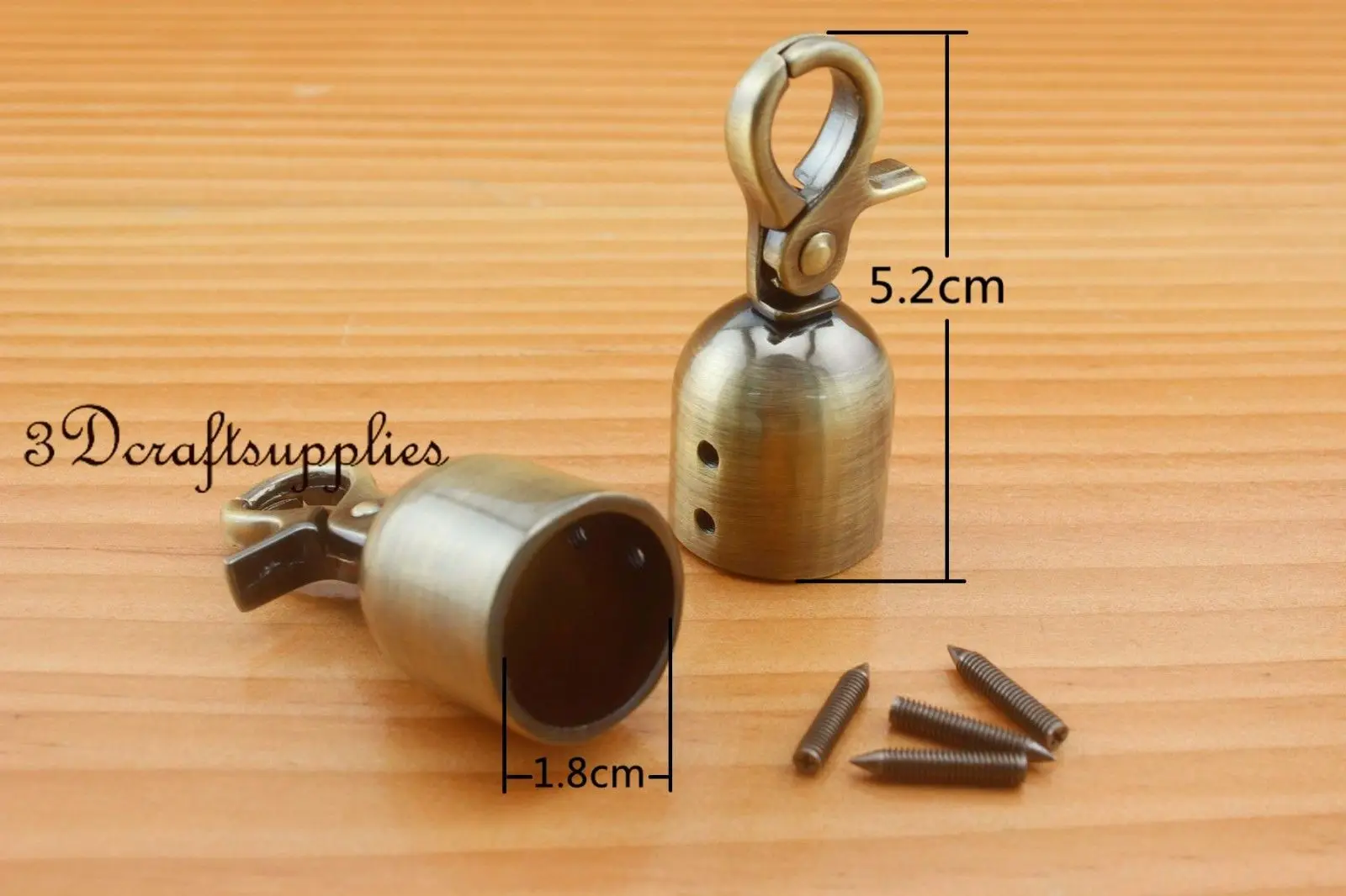 

rope Barrier end stopper Cord end caps with hook 1.8cm anti bronze 2 PCS AC57