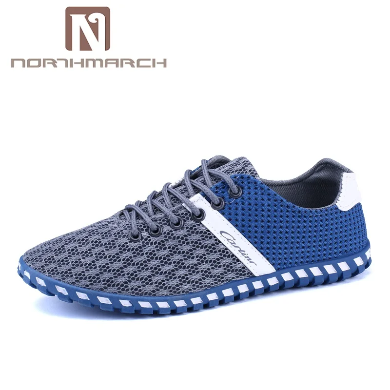 

NORTHMARCH 2018 Summer Hot Sale Boat Shoes Men Sneakers Breathable Mesh Men Casual Shoes Krasovki Comfortable Lace-Up Flat Shoes