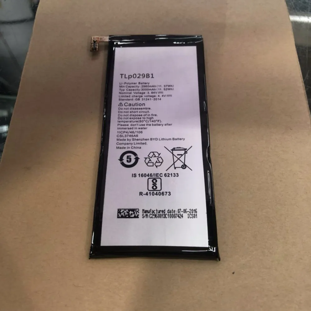 2018 Новый 1x телефон замена Батарея для Alcatel Touch Pop 4S 5095 5095B 5095I К 5095L onetouch TLP029B1/ TLP029B2 2960