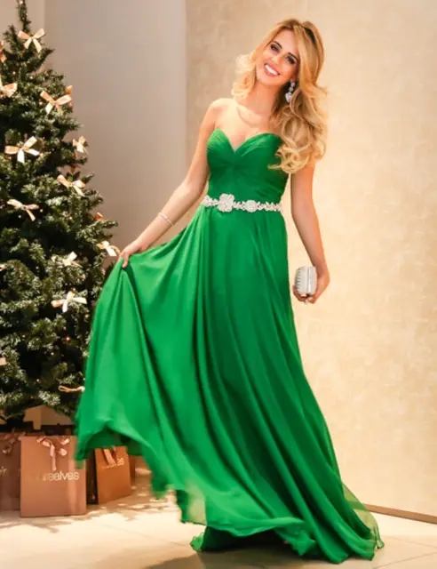 Abiti cerimonia lunghi verde smeraldo – Eleganti modelli di abiti