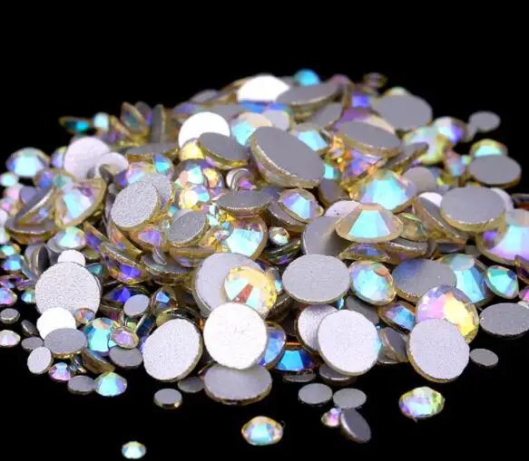 

Jonquil AB ss3,ss4,ss5,ss6,ss8,ss10,ss12,ss16,ss20,ss30 Flat Back Crystal Non Hotfix Nail Art Glue On Rhinestones