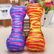 2016 New Arrival Pet Training Toys Bite Bone Dog Toys Dog Puppy Molars Rubber Ball For Teeth Gums Chew Toys