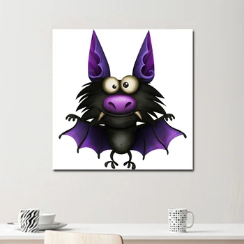 

Meian 2019 5d Diamond Painting Stitch Bat Halloween Cartoon Full Drill diamond Embroidery Sale Mosaic Home Decoration Art Hot