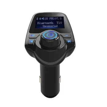 

Car Mp3 Player Wireless Bluetooth Fm Transmitter FM Modulator HandsFree Car Kit A2DP 5V 2.1A USB Charger For iPhone Samsung T11