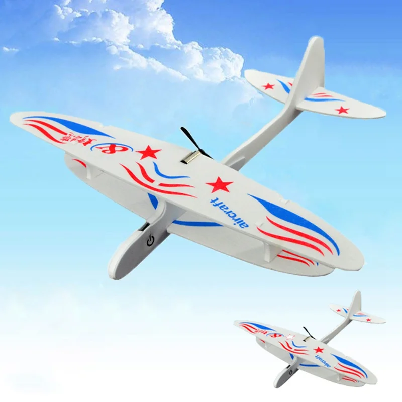 Rechargeable Electric Biplane Glider Foam Powered Flying Plane Aircraft Model Science Health Educational Toys For Children |