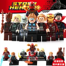 DR. TONG, 80 шт./лот, супергерои, Доктор Стрэндж, Железный человек, Тор, Черная Вдова, Звездный Властелин, строительные блоки, Детские Подарочные игрушки, D033-040